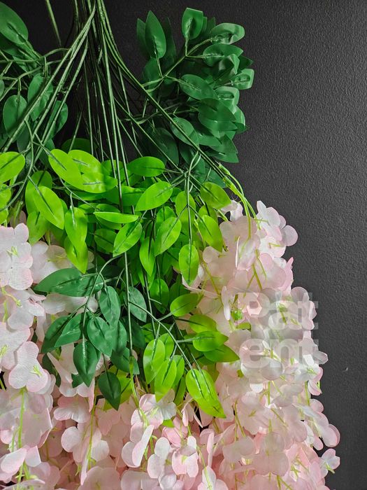 Wisteria różowa glicynia sztuczna girlanda dekoracja 12 sztuk