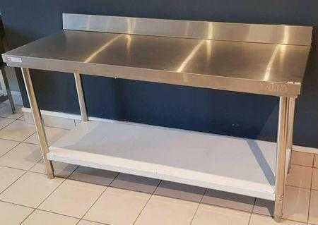 Stół gastronomiczny ze stali nierdzewnej 1600x600x850 mm z półką nowy