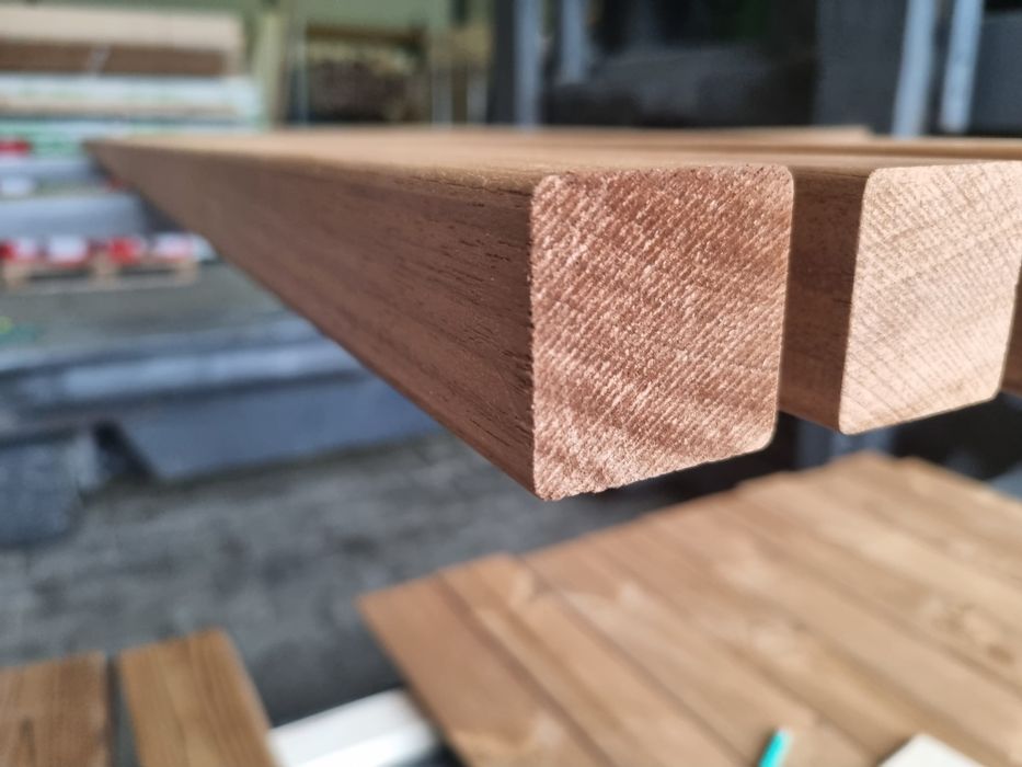 Deska elewacyjna elewacja Kantówka Lamela Thermo Ayous (Abachi) 40x40