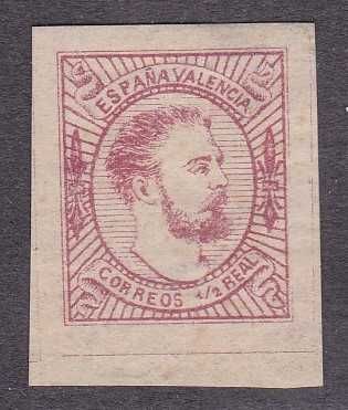 4 Selos ESPANA 1873, 1874 e 1875 Don CARLOS VII Governo CARLISTA