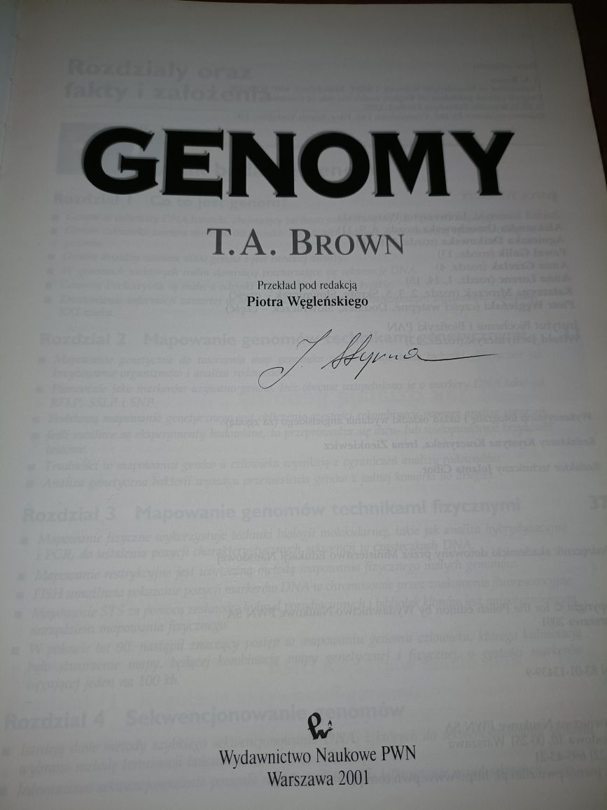 T.A. Brown genomy książka genetyka biologia molekularna