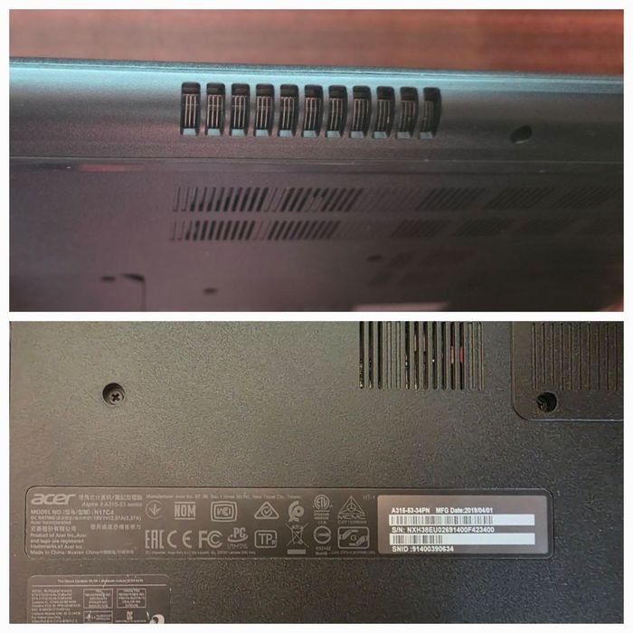 Ноутбук Acer Aspire 3 A 315 - 53 - 34 PN