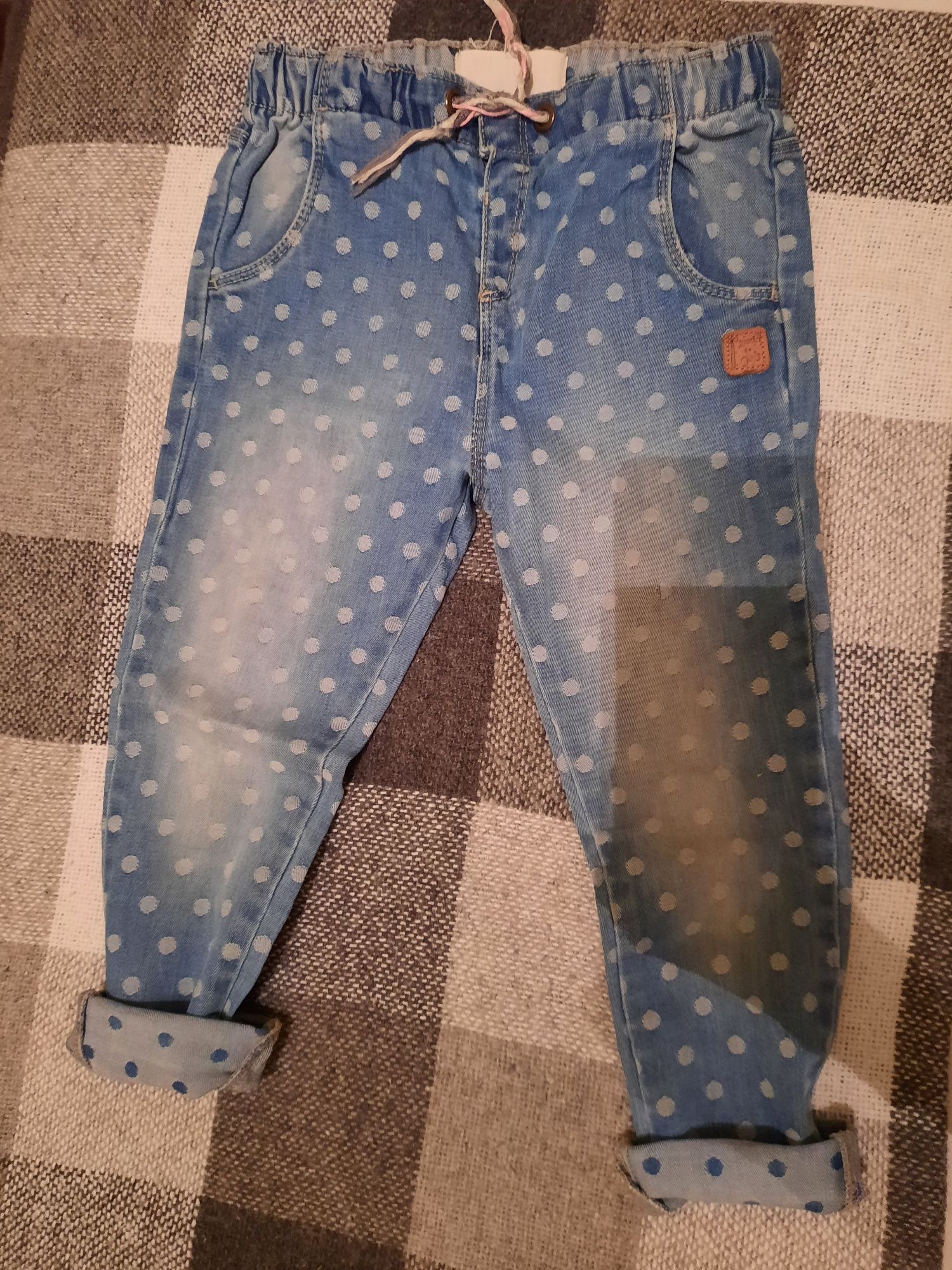 Джинси ZARA,модні MOM джинси,в горошок,на дівчинку,2-3 роки,98 см