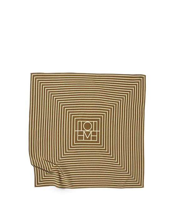 Шарф Toteme Signature Monogram Silk scarf Brown
