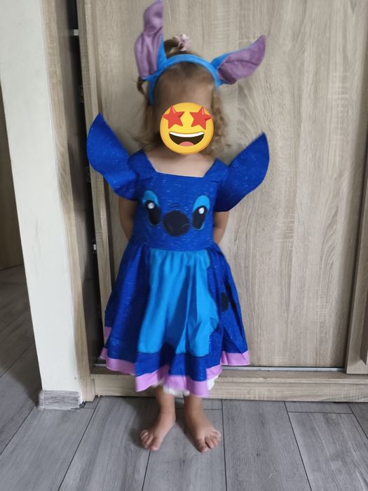 Nowy strój kostium sukienka Stich rozm.120 szybka wysyłka