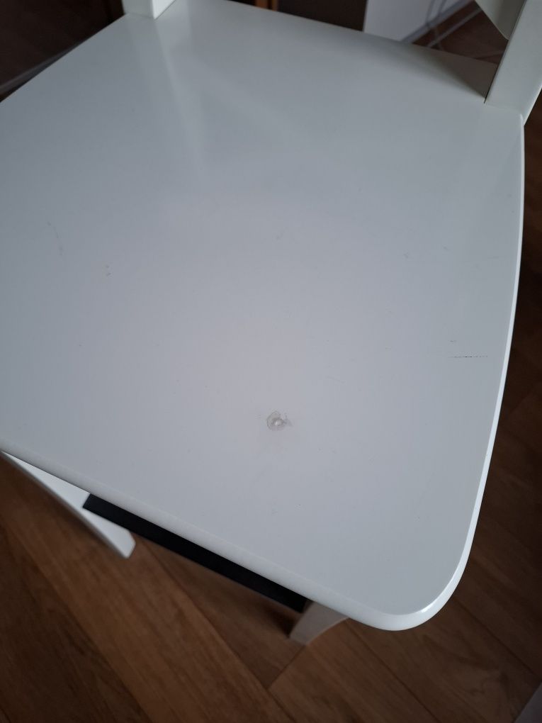 biała toaletka półka krzesło barowe wysokie ikea