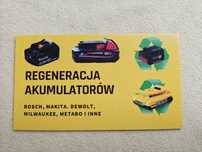 Regeneracja akumulatorów,baterii Bosch, Makita. DeWolt,Milwaukee,Dedra