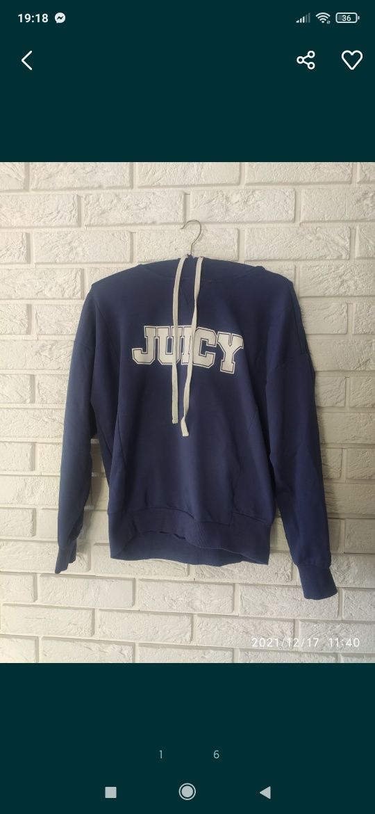 Cienka granatowa bluza Juicy Couture S