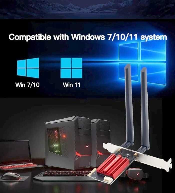 AC1200 karta WiFi dwuzakresowa 2.4GHZ/5Ghz + Bluetooth