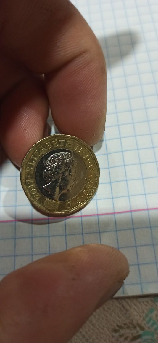 Монета 1 фунт 2017