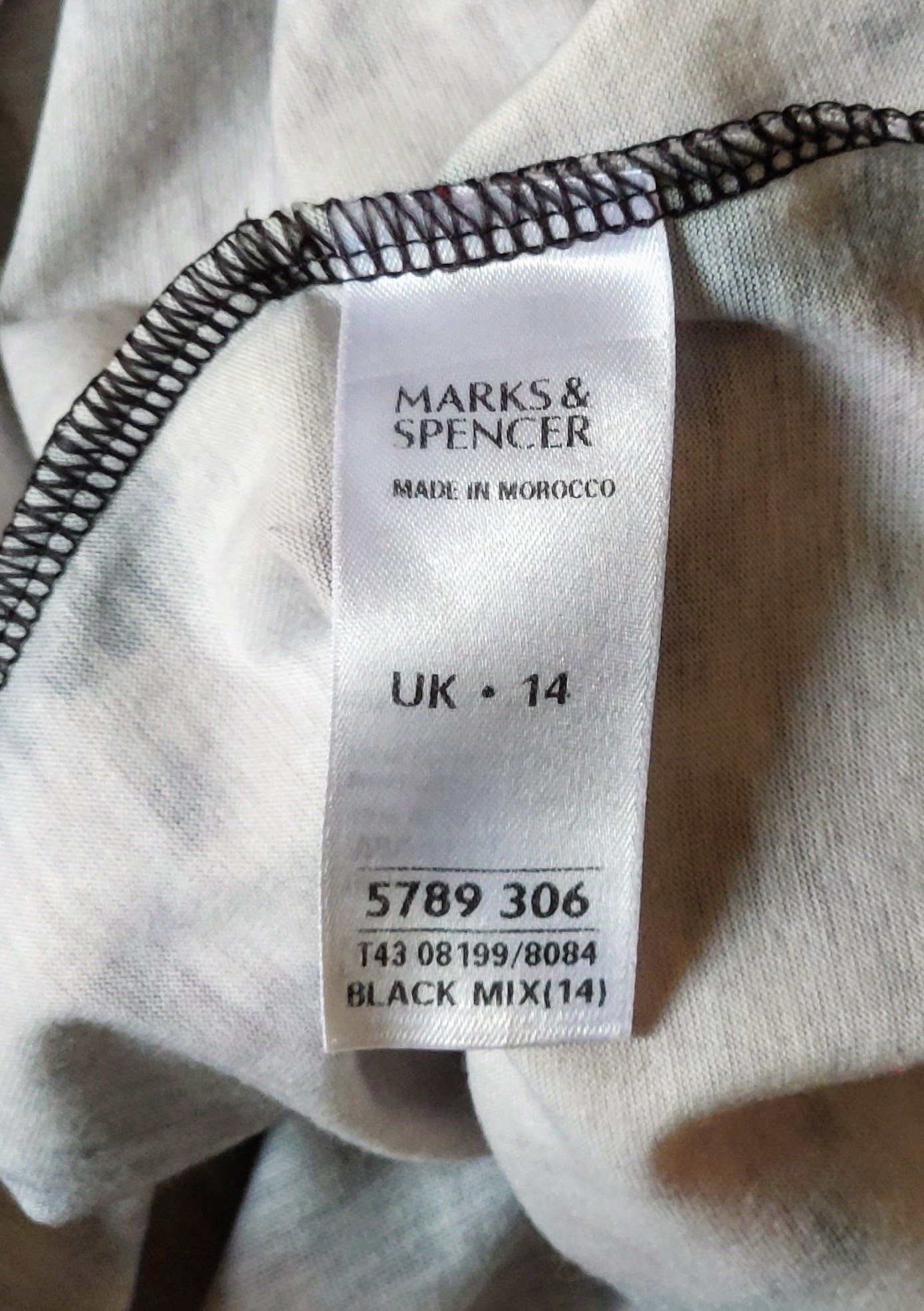 Asymetryczna sukienka / tie-dye – Marks & Spencer – XL / 42