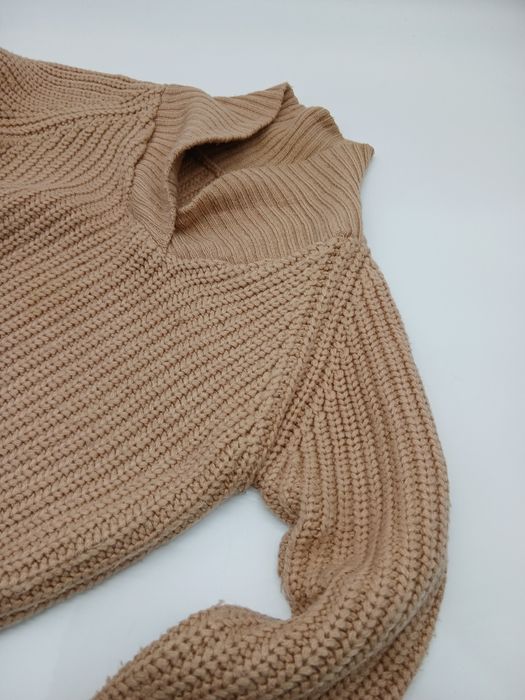 Camisola lã senhora vintage beje S