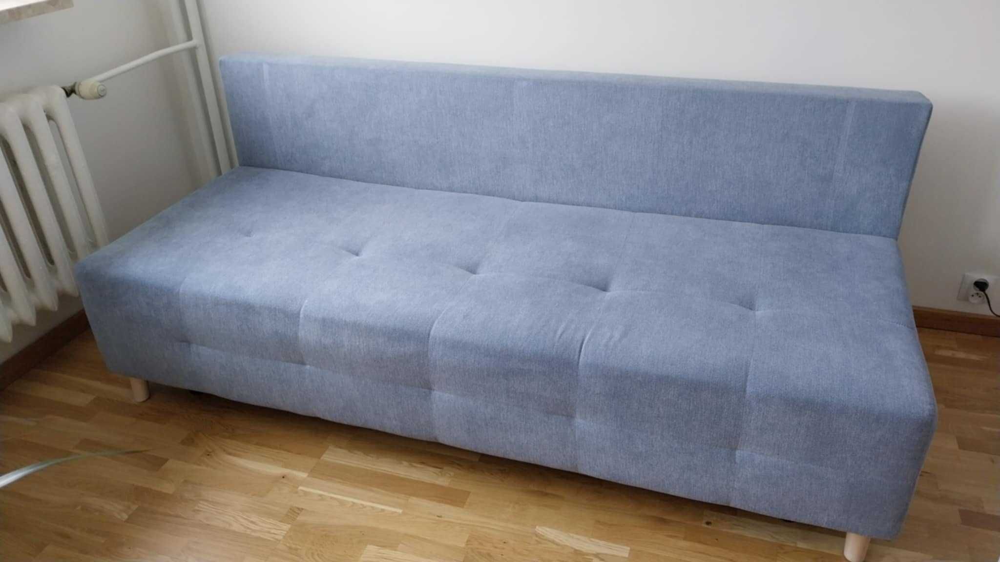 Sofa rozkładana szaroniebieska