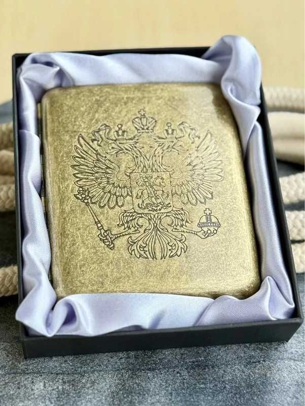 Papierośnica pudełko metalowe Orzeł upominek gift