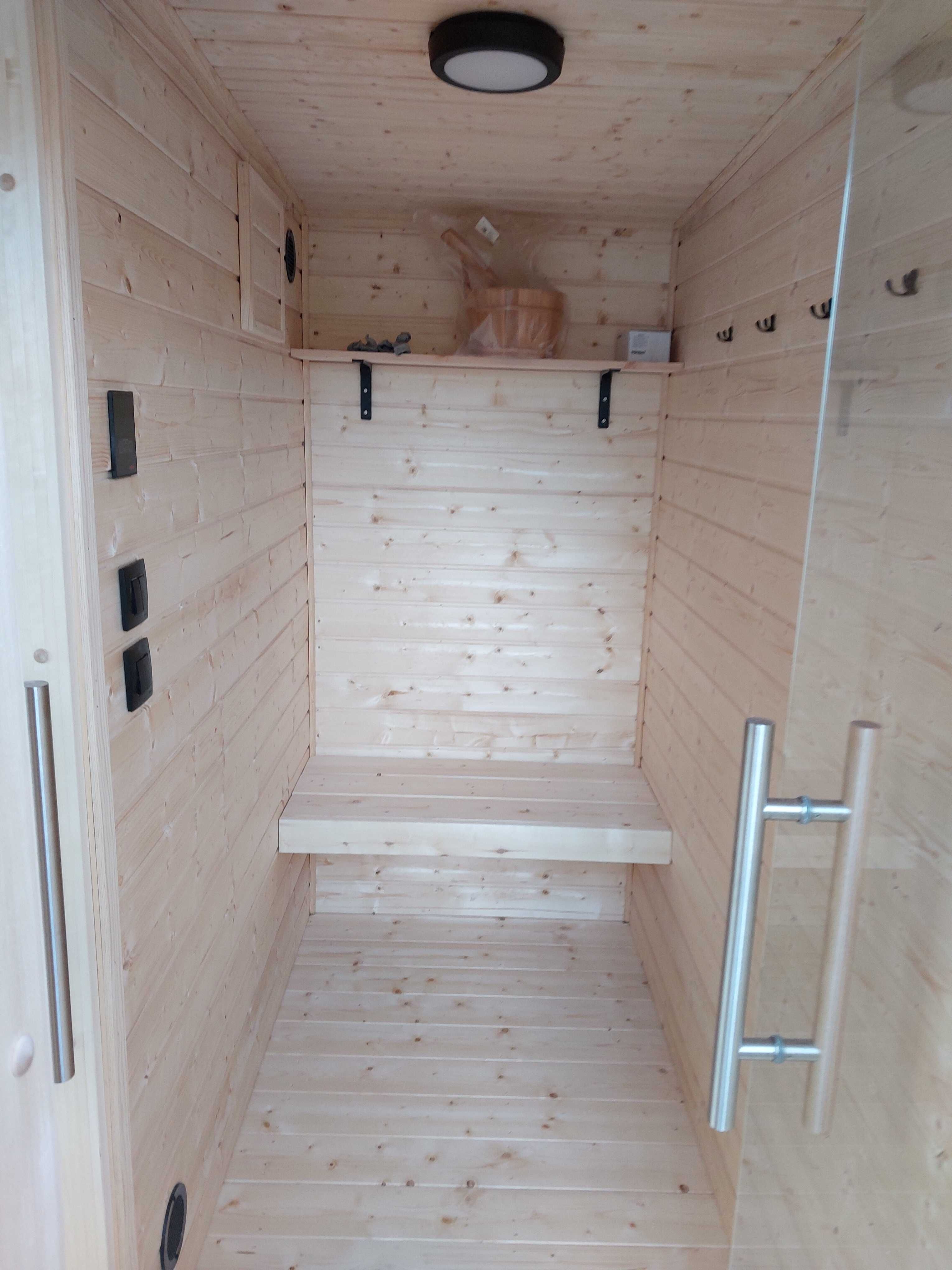 Sauna Nowoczesna Zewnętrzna Thermo z przedsionkiem