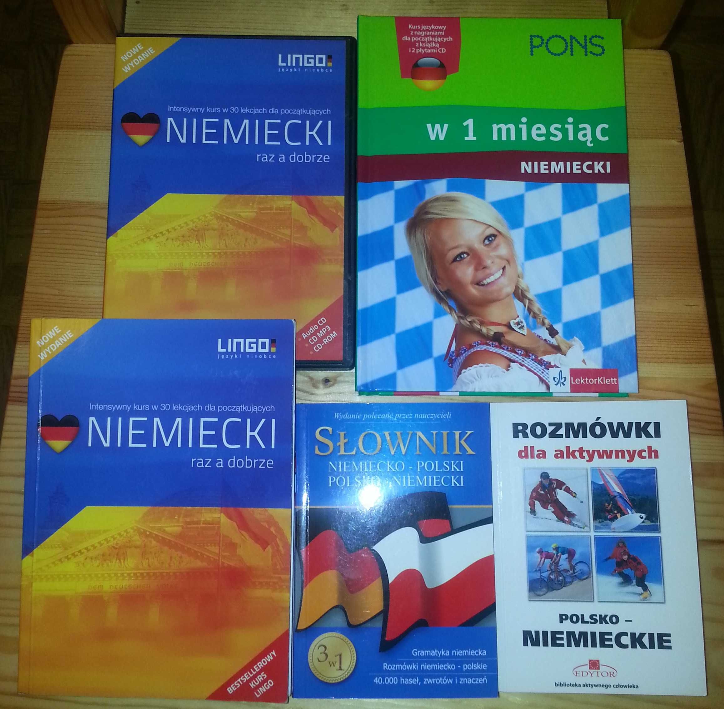 NIEMIECKI Słownik niemiecko-polski polsko-niemiecki gramatyka rozmówki
