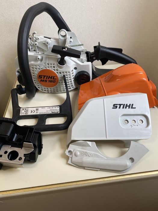 Запчастини Stihl MS 180, картер, ланцюг, шина, ручка тормоза