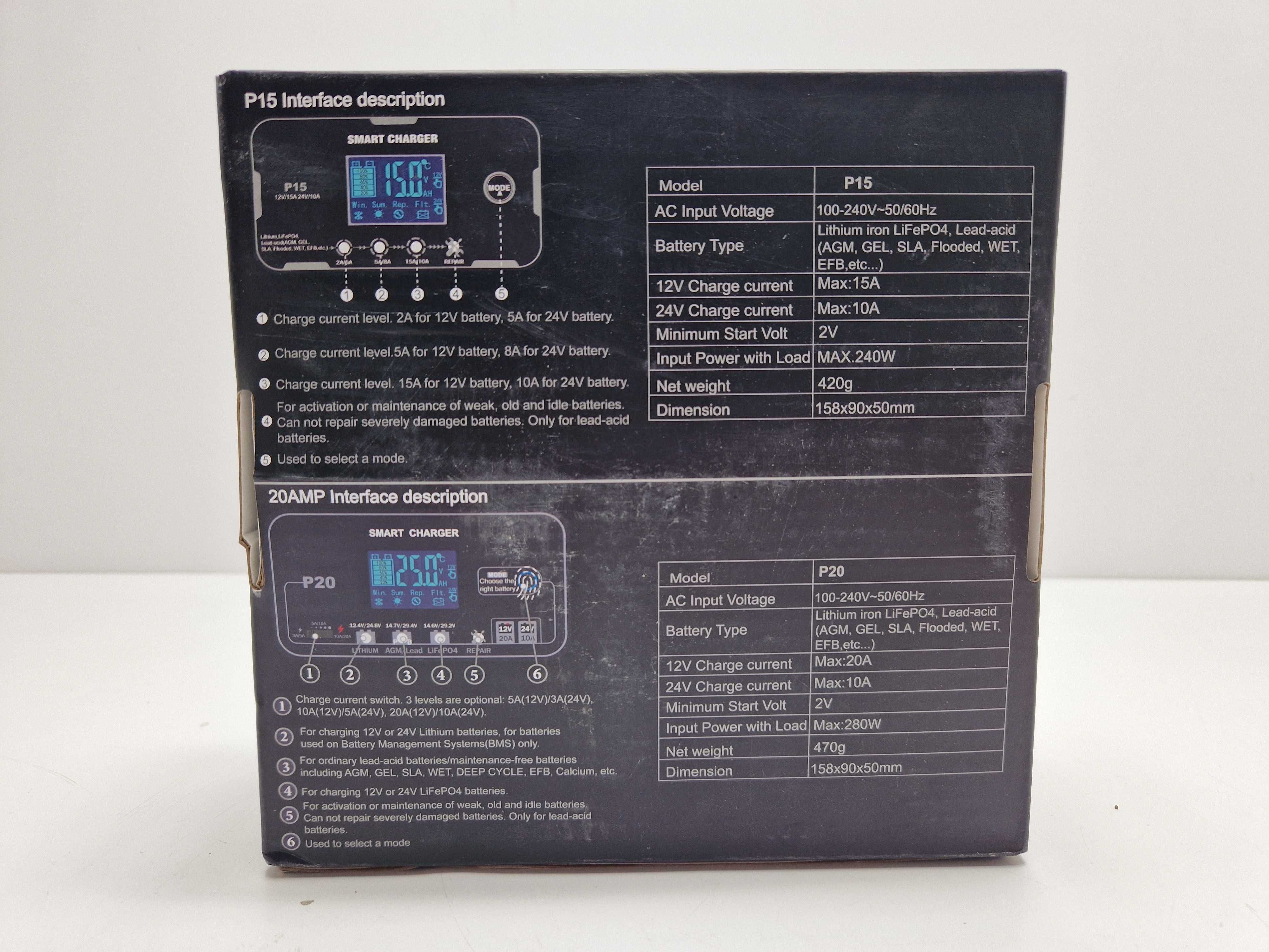 Ładowarka podwójna prostownik smart lcd HTRC P20/P15