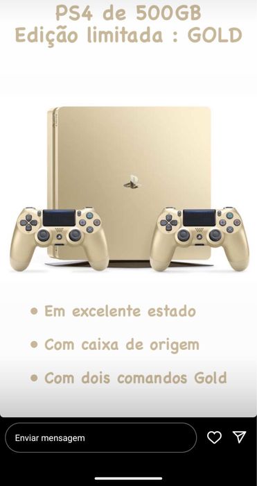 PS4 de 500GB Edição limitada : GOLD