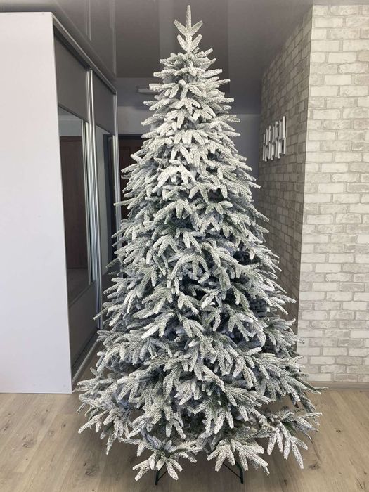 Топ! Засніжена лита штучна ялинка Альпійська! Ель литая Альпийская!
