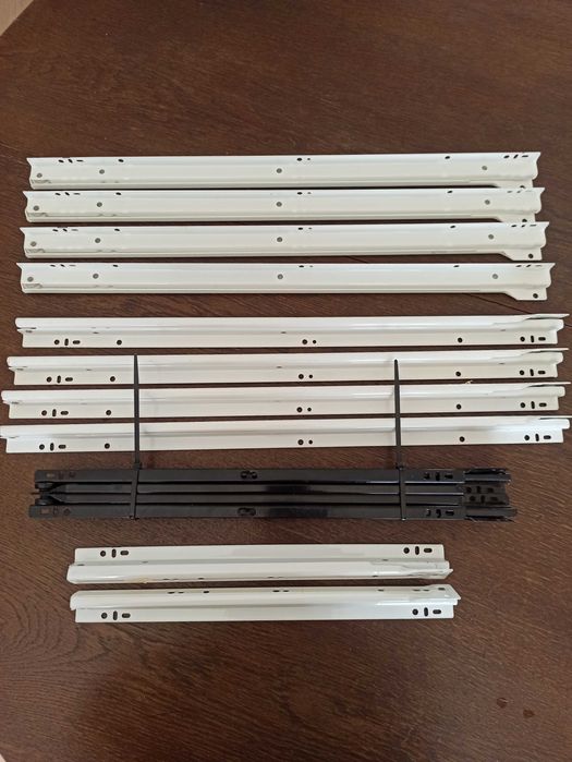 Prowadnice do szuflad 7szt. gruba blacha komplet