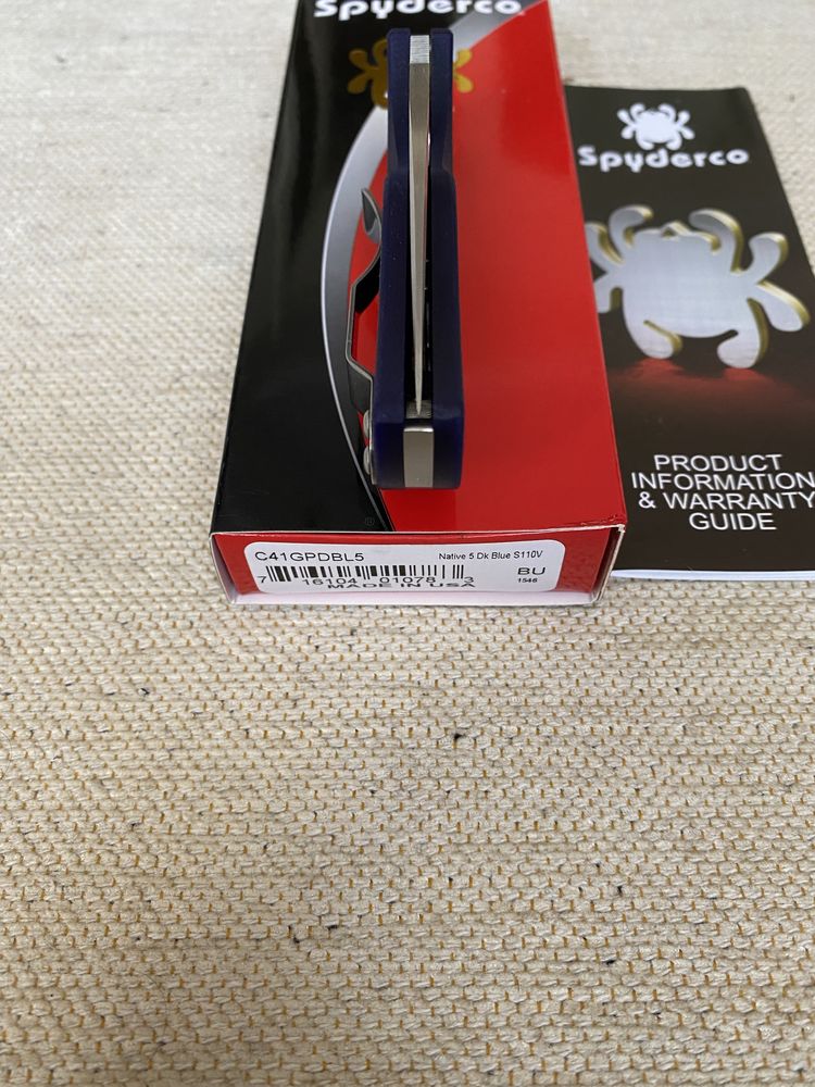 складний ніж Spyderco Native 5 Blu S110V (C41GPDBL5) Оригінал!