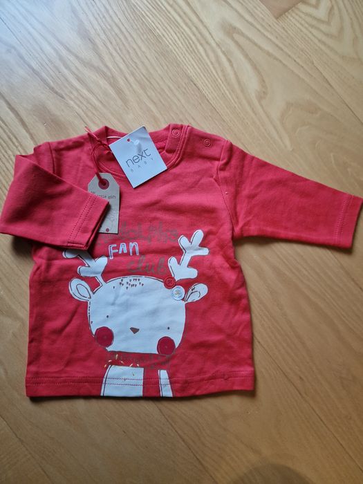 Świąteczna koszulka bluzka 1 mies.