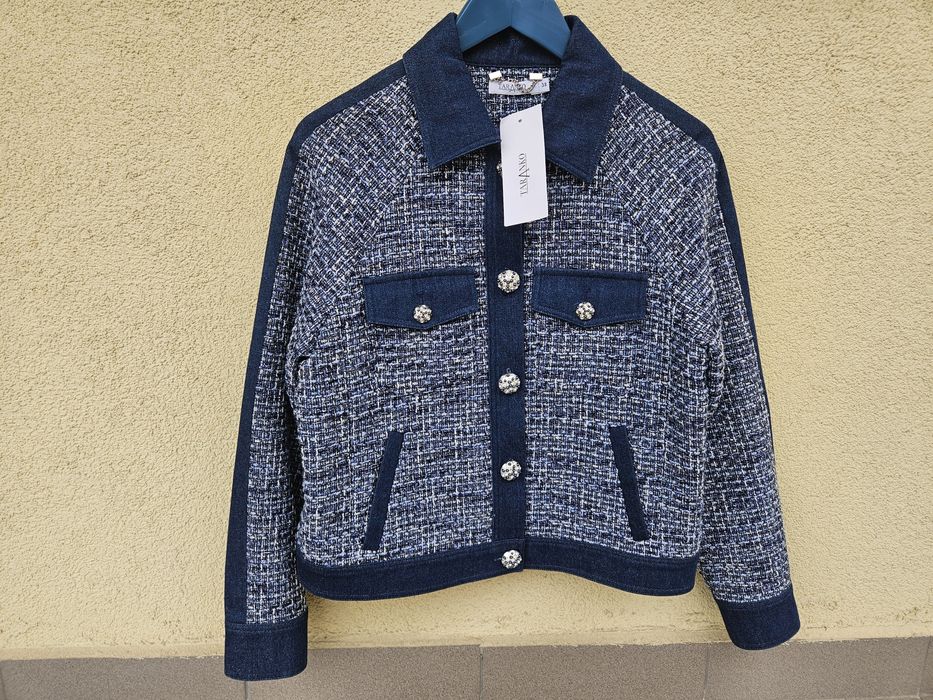 Nowy żakiet, kurtka, katana Taranko, roz. 38, denim, tweed