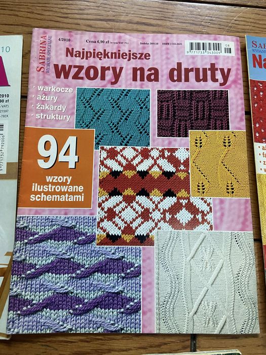 Zestaw gazet Sabrina – lata 2008–2010 – wzory na druty i szydełko