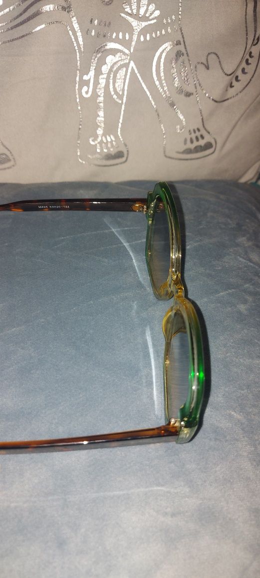 Okulary przeciwsłoneczne, zielony kolor, duże, shein