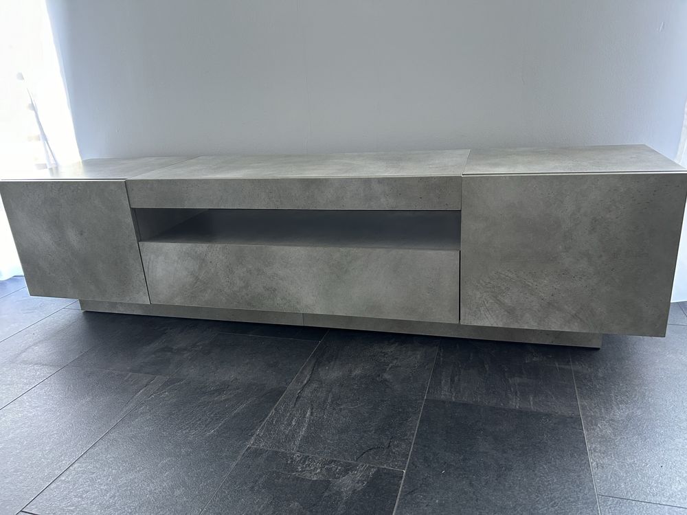 Komplet:  szafka ława stolik - beton - nowe