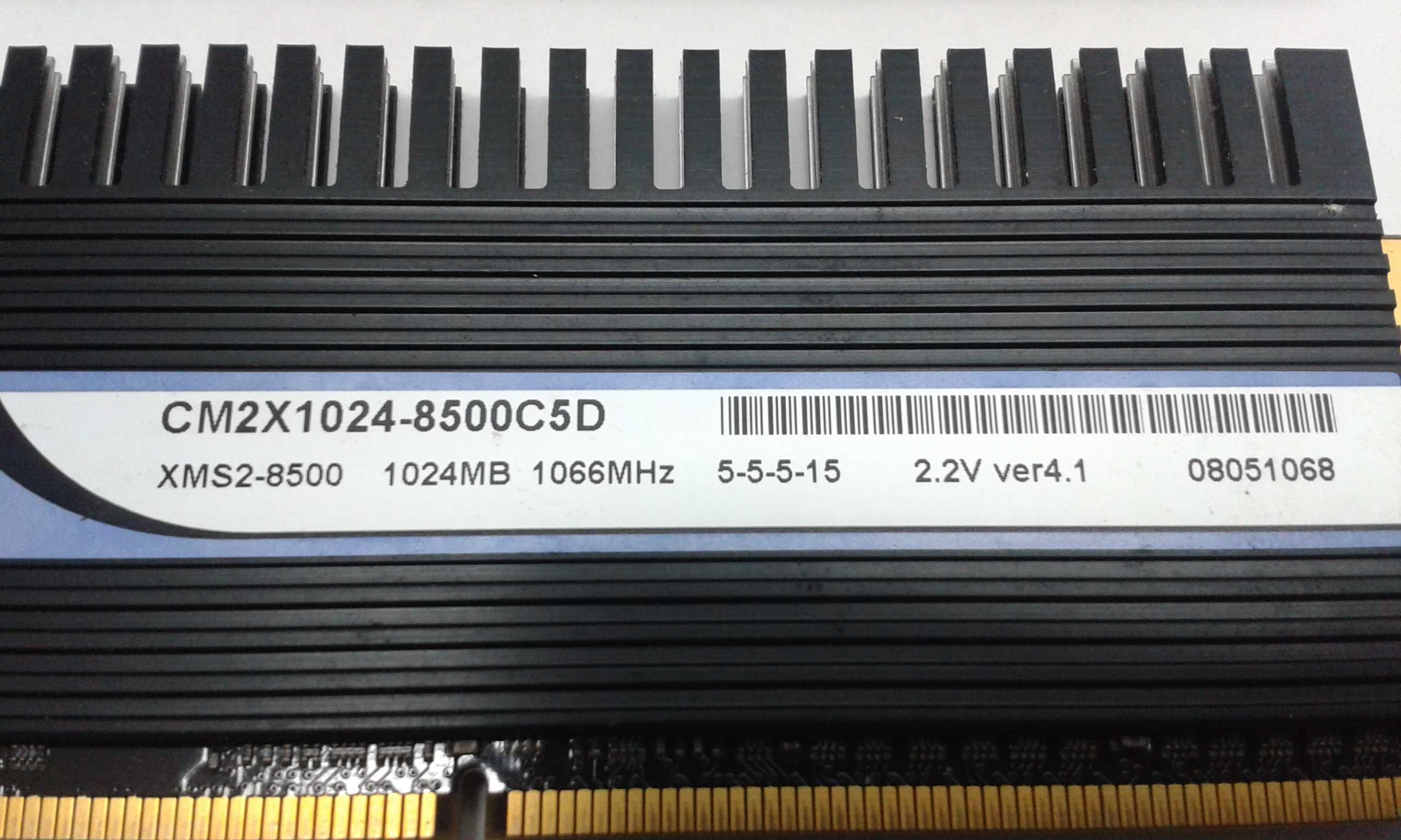 Memorias Corsair Dominator  DDR2 2X1024MB 1066MHZ