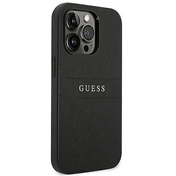 Etui Guess Saffiano Strap na iPhone 14 Pro - czarne