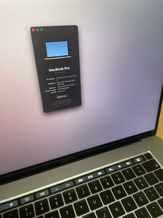 MacBook Pro 16” (2019) – i7, 16GB RAM – Excelente estado