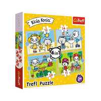 Trefl 34372 Puzzle 4w1 Dzień Kici Koci 4 układanki 71 elementów 3+