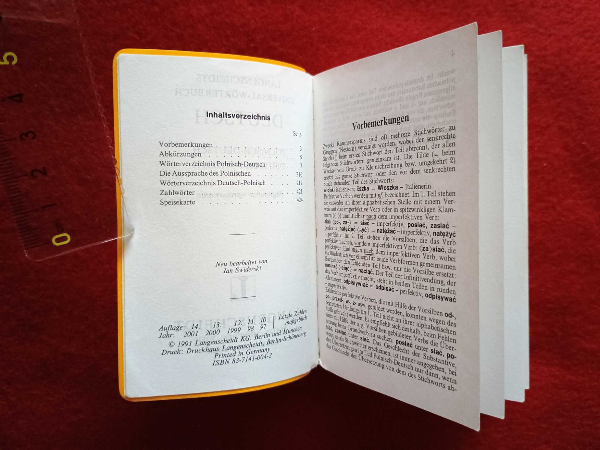 Słowniczek słownik niemiecko polski Langenscheidts Wörterbuch Deutsch