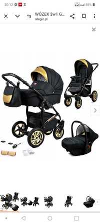 Wózek niemowlęcy 3w1 marki gold lux