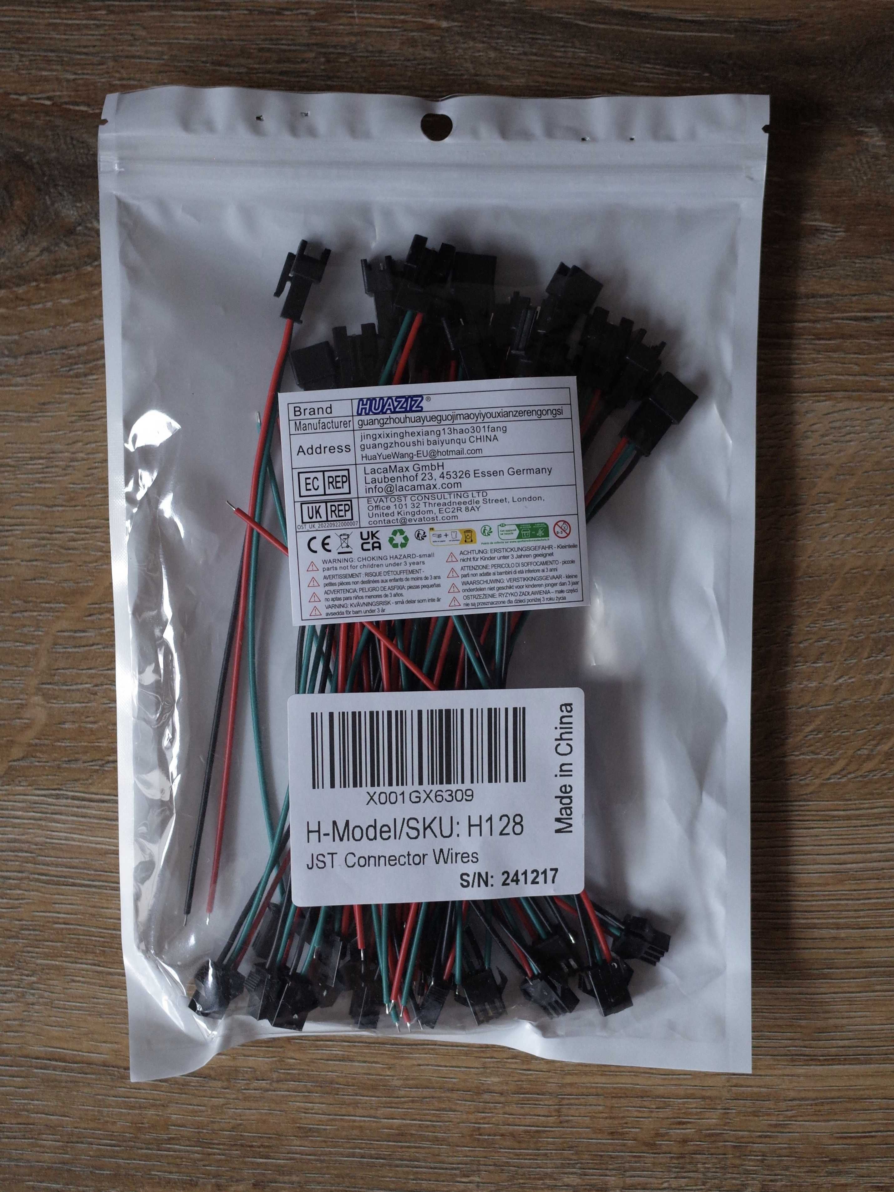 Konektory JST SM 3-PIN do taśm LED WS2812B WS281111