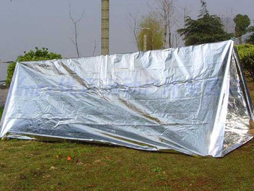 Folia życia termiczna Koc termiczny ratunkowy 160x210cm SREBRNY