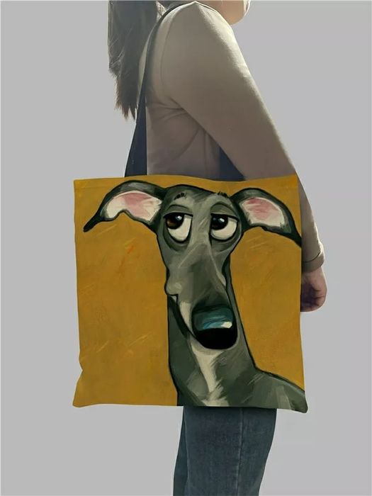 Сумка шопер с принтом Пeс