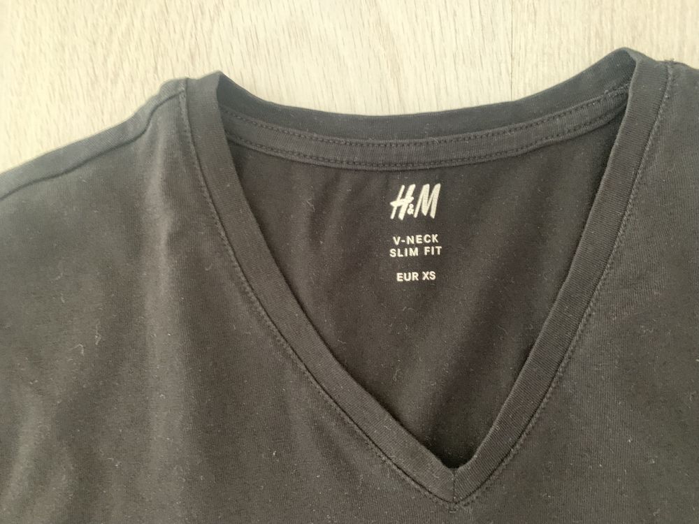 Czarny tshirt z długim rękawem H&M