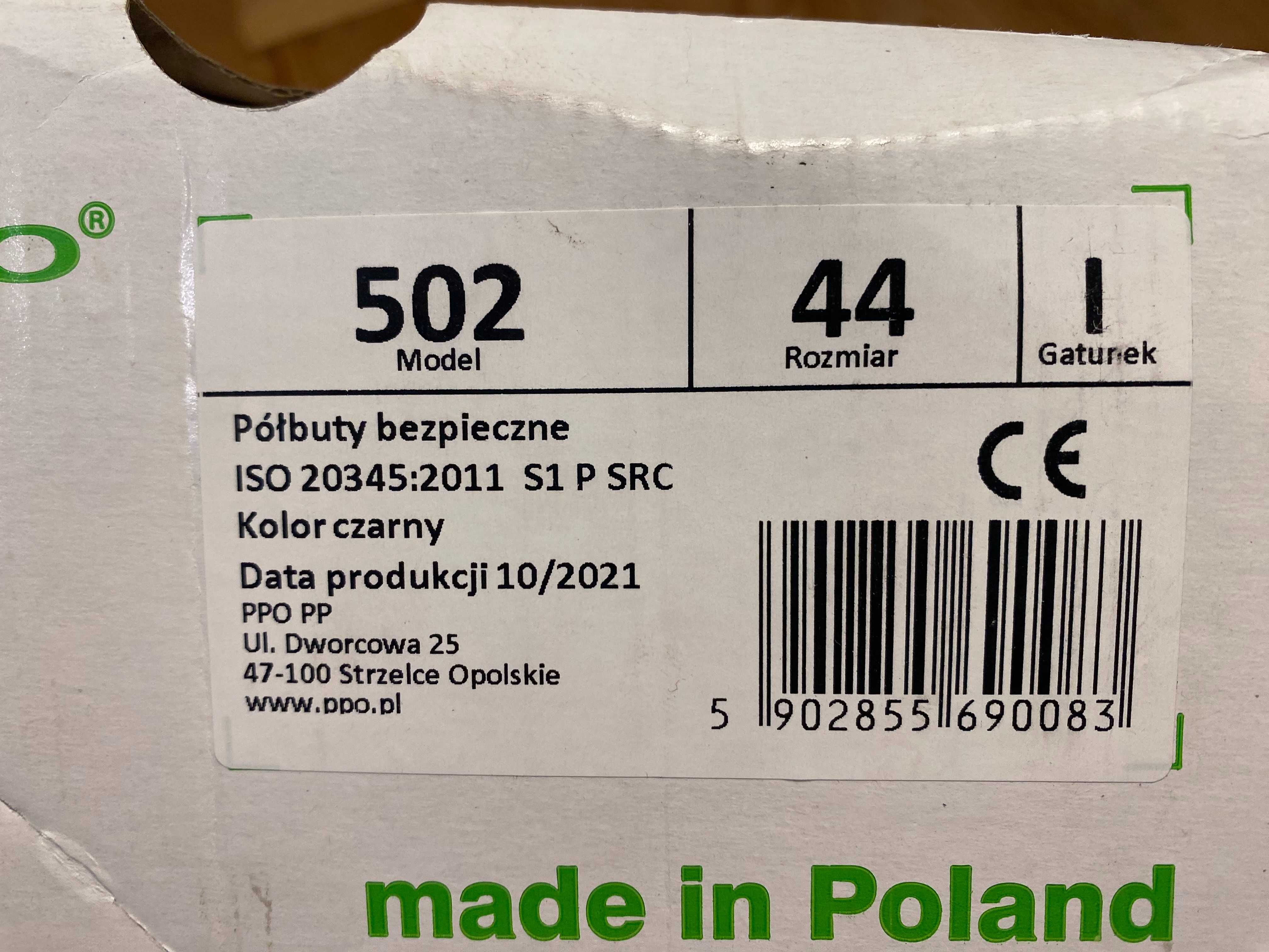 Obuwie robocze PPO model 502, r.44 NOWE