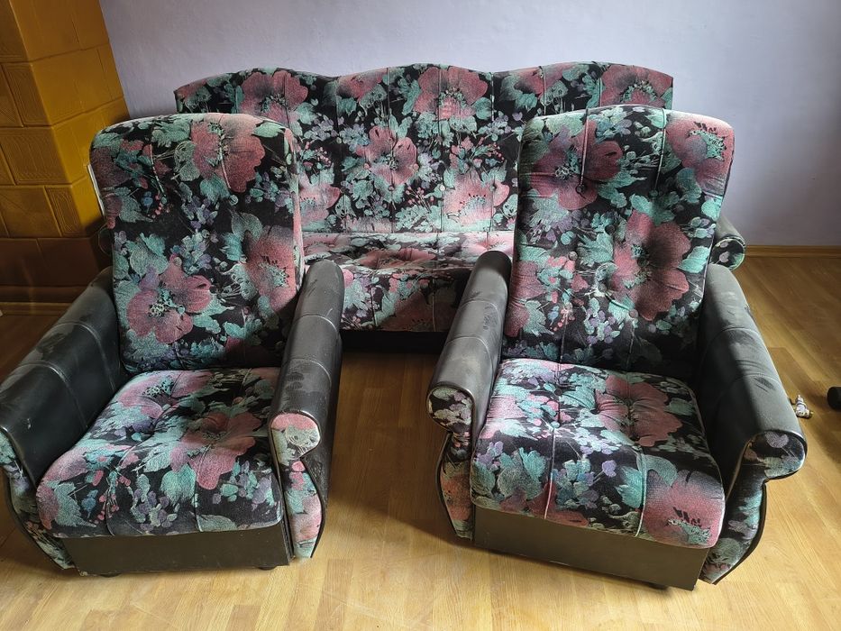 Komplet wypoczynkowy kanapa + 2 fotele