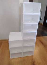 Pudełka białe 20 sztuk modułowe przechowywanie regałowe
