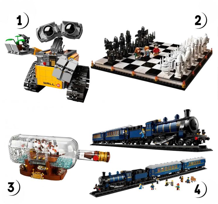 Конструкторы 1в1 Lego Ideas - Корабль в бутылке | Шахматы | Wall-E