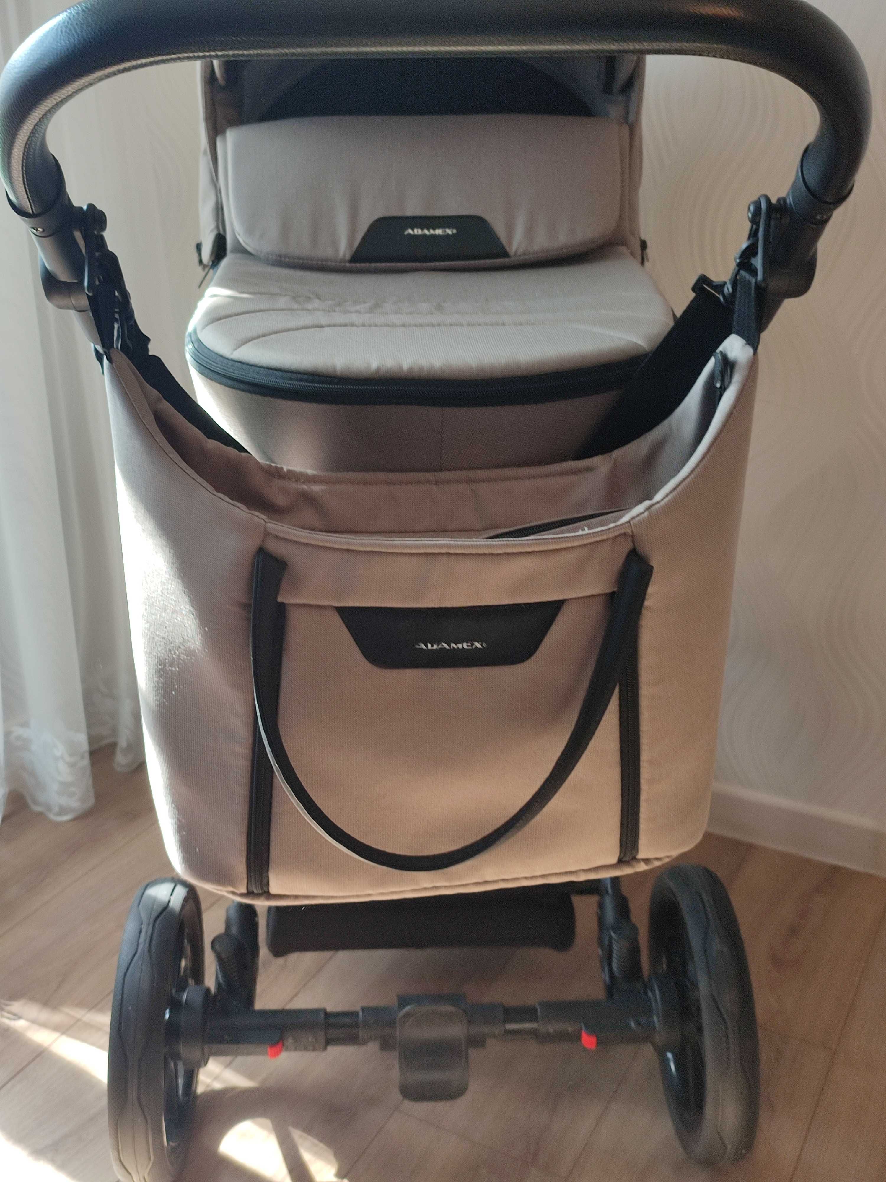 Коляска Adamex Porto Light (бежевий колір) + подарунок