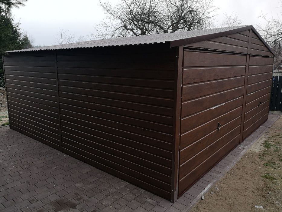 Garaż blaszany 6x5,6x6, panel poziomy wszystkie wymiary PROMOCJA -5%