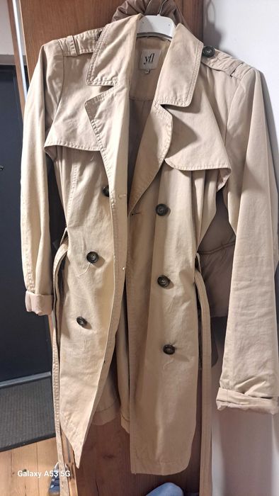 Trench reserved 34 beżowy płaszczyk