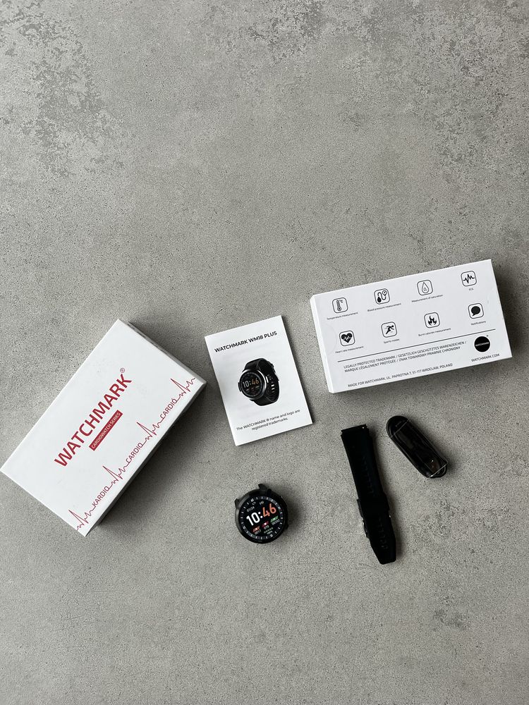 Zegarek WATCHMARK WM18 Plus – Nowy! Smartwatch Kardiowatch