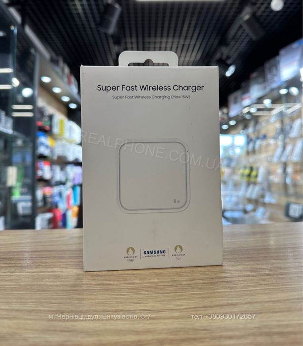 Зарядний пристрій Samsung 15W Wireless Charger Pad w/o TA White